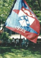 Penn 1993 class flag on Alumni Day at Penn, May 15, 1993.