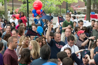 Penn Class of 1993 Celebrates their 20th Reunion during the Alumni Parade at Alumni Weekend, May, 2013.